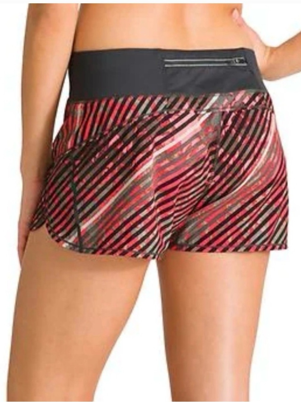 Athleta Pulse Running Shorts Medium Printed Lined Athletic Workout Activewear